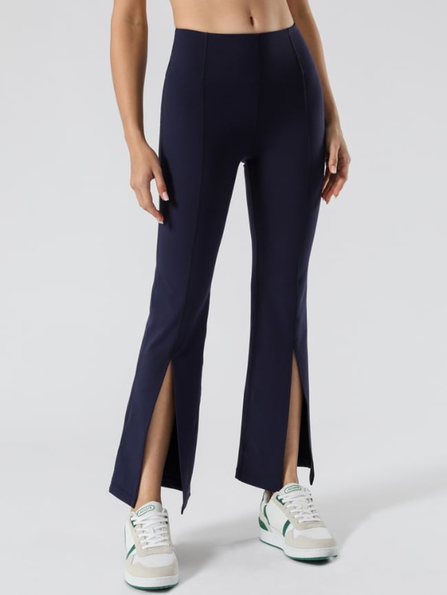 High Waist Flare Slit Yoga Pants