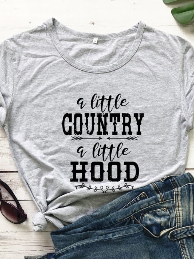 LITTLE COUNTRY Print Short Sleeve T-Shirt