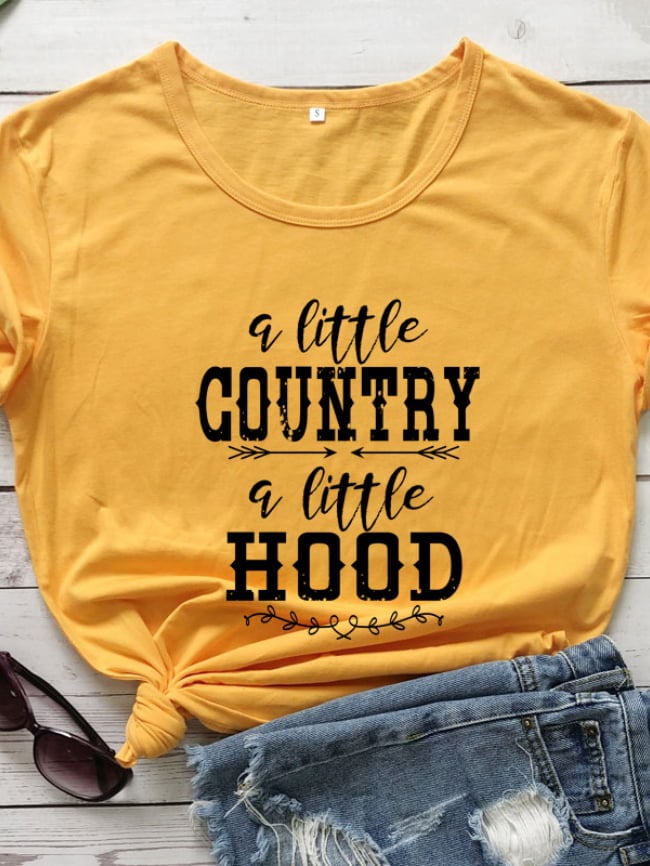 LITTLE COUNTRY Print Short Sleeve T-Shirt