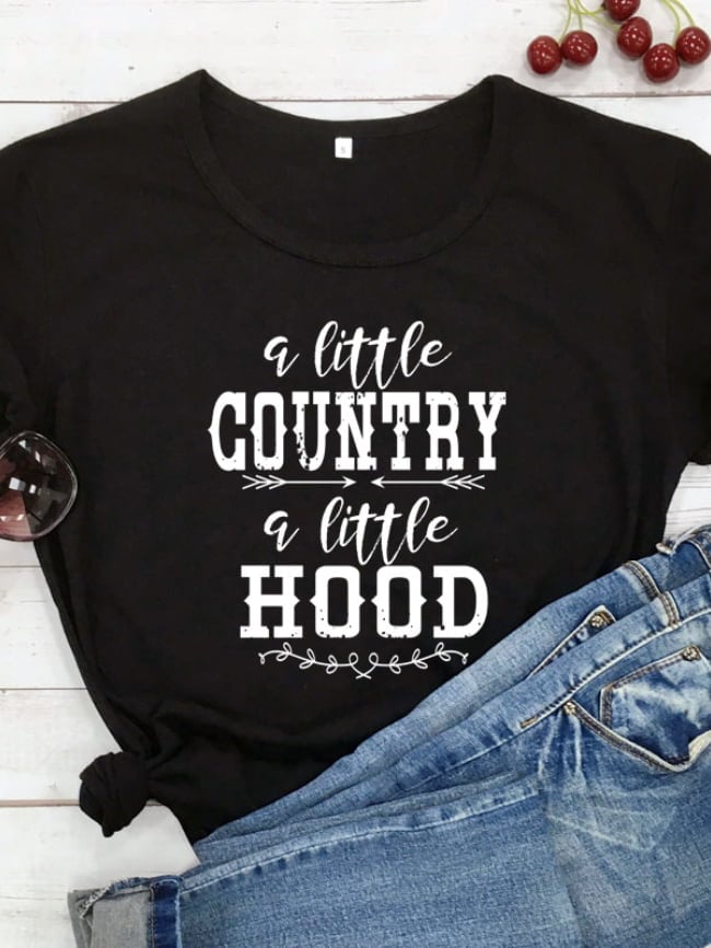 LITTLE COUNTRY Print Short Sleeve T-Shir...