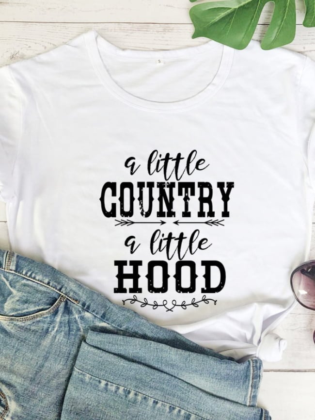 LITTLE COUNTRY Print Short Sleeve T-Shirt