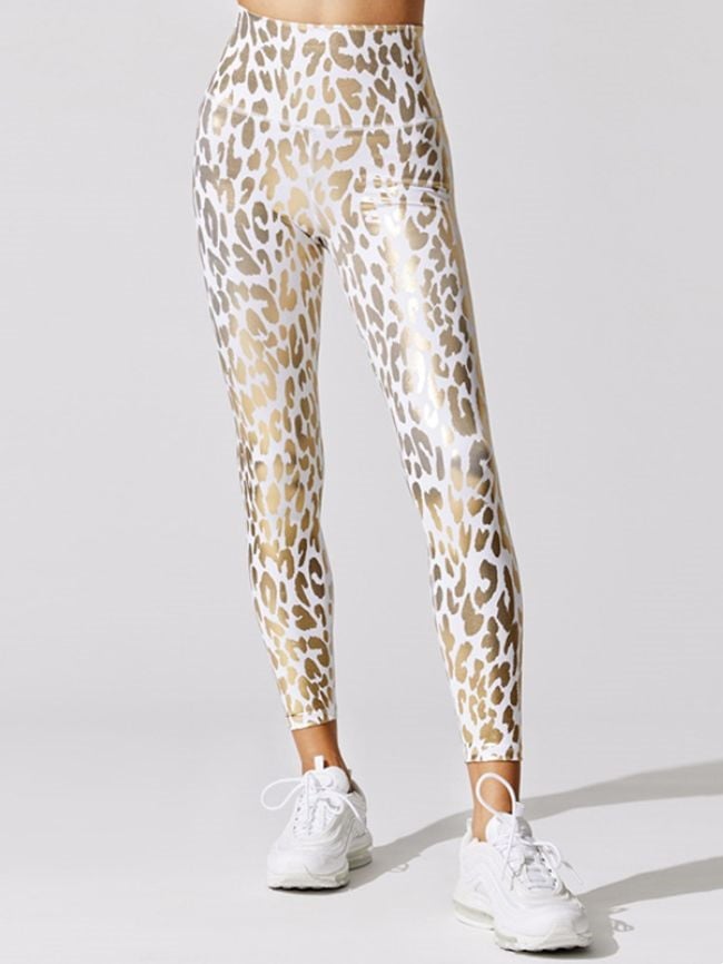 Leopard Print High Waist Yoga Pants