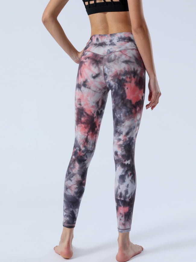 Tie Dye High Waist Sports Yoga Pants