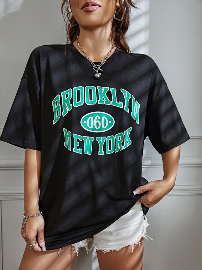 BROOKLYN Print Short Sleeve T-Shirt