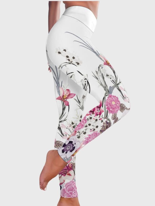 Floral Print High Waist Yoga Pants