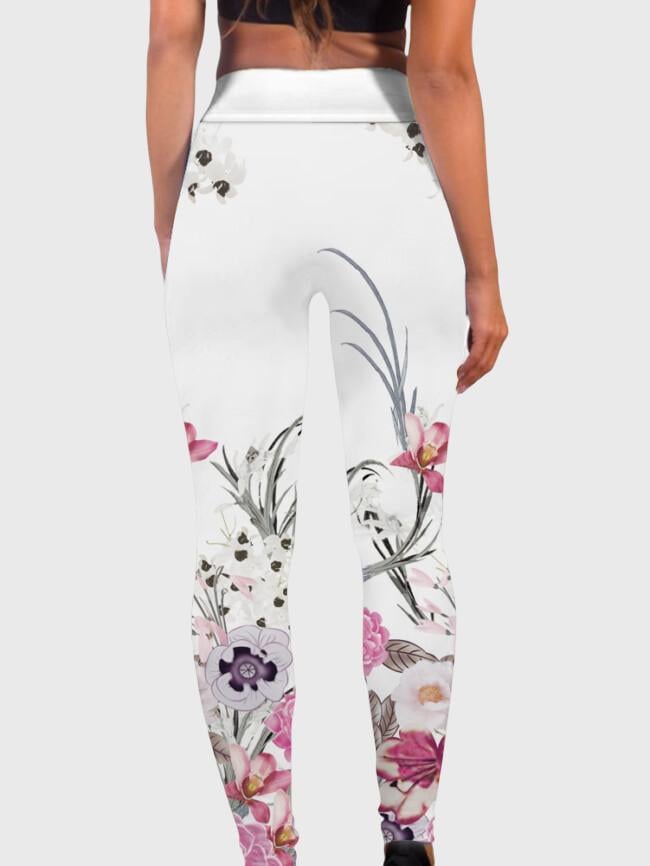 Floral Print High Waist Yoga Pants