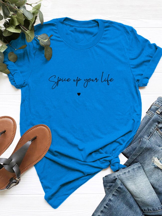 Slogan Casual T-Shirt