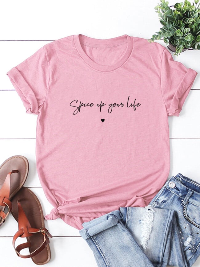 Slogan Casual T-Shirt