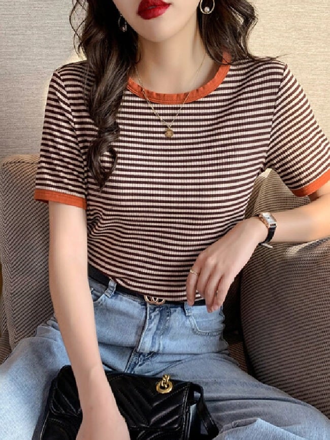 Vintage Chic Stripe T-Shirt