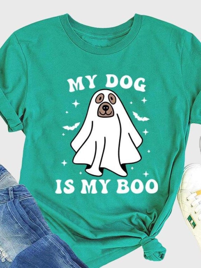 halloween MY DOG IS MY BOOPrint Short Sl...